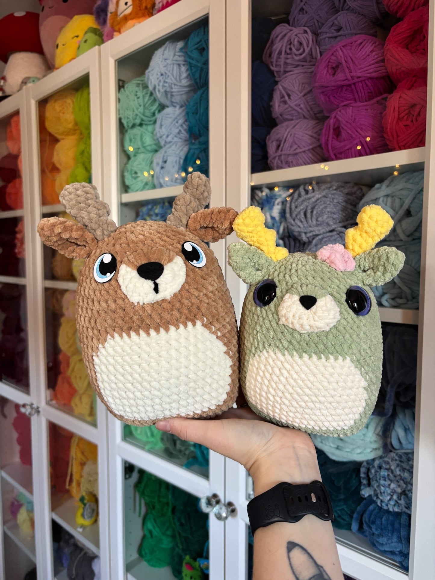 The Happy Herd 3-in-1 Mocha the Moose, Reese the Reindeer & Dawn the Doe Crochet Pattern DIGITAL DOWNLOAD