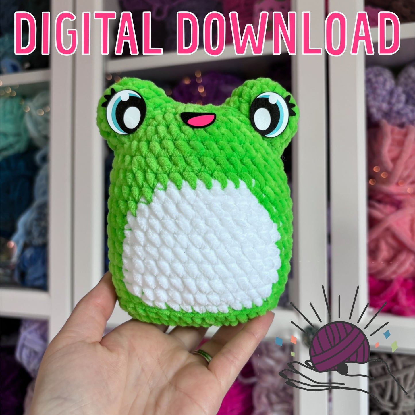 Fiona the Frog Crochet Pattern DIGITAL DOWNLOAD