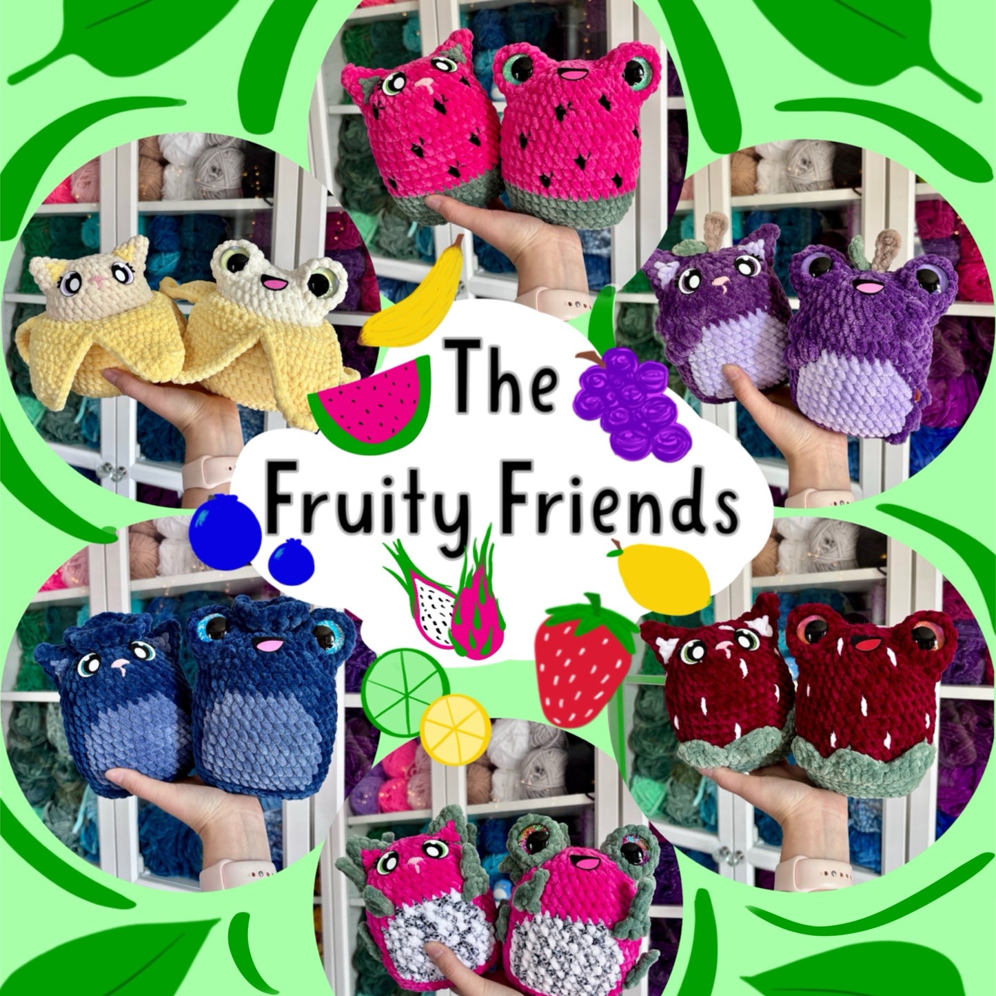 The Fruity Friends Crochet Pattern Pack (16+ VARIATIONS) DIGITAL DOWNLOAD