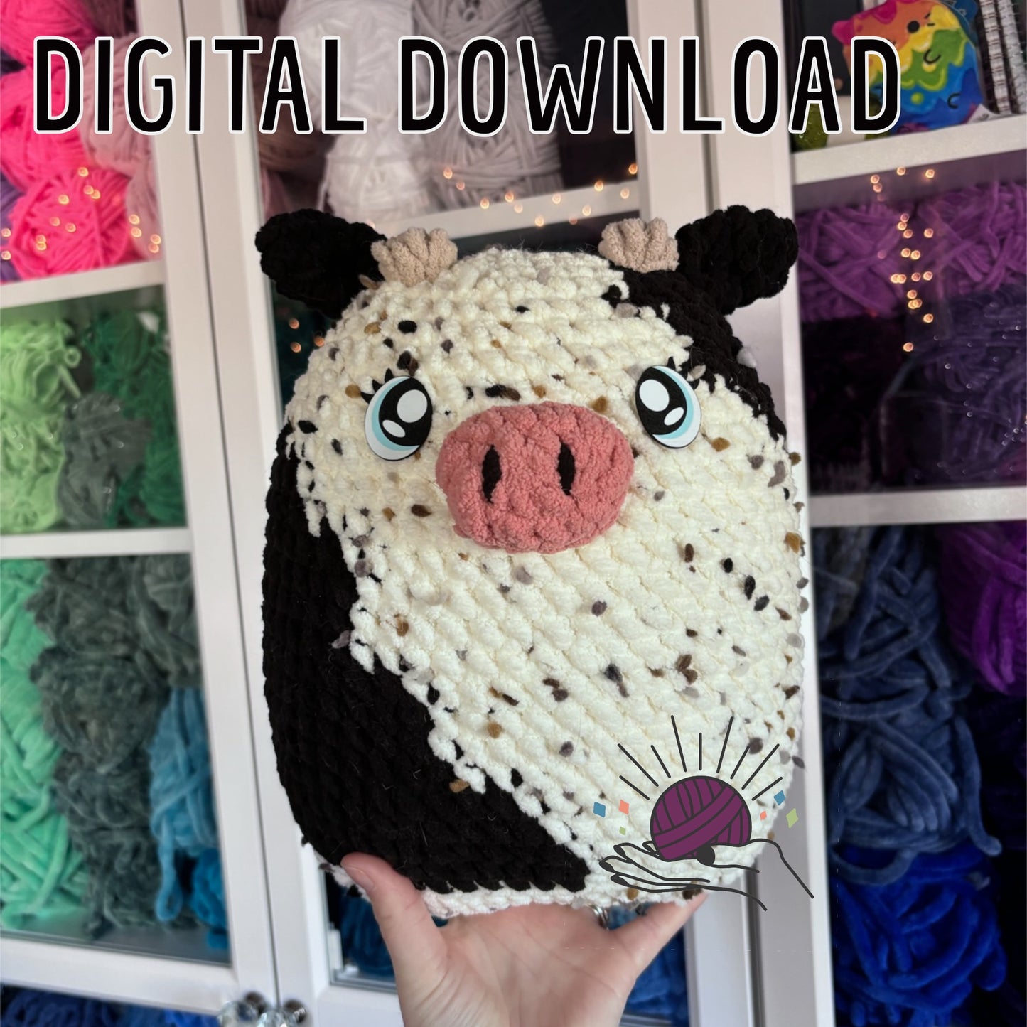 BUNDLE Bridget the Bat AND Cora the Cow Crochet Patterns DIGITAL DOWNLOAD