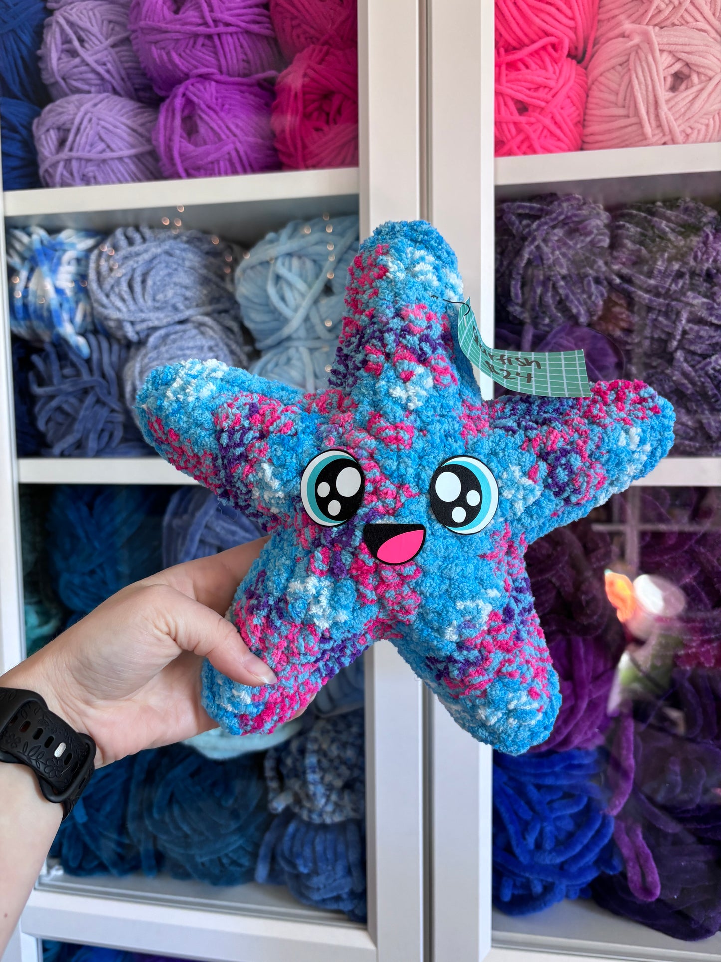 Pink and Blue Starfish - blanket