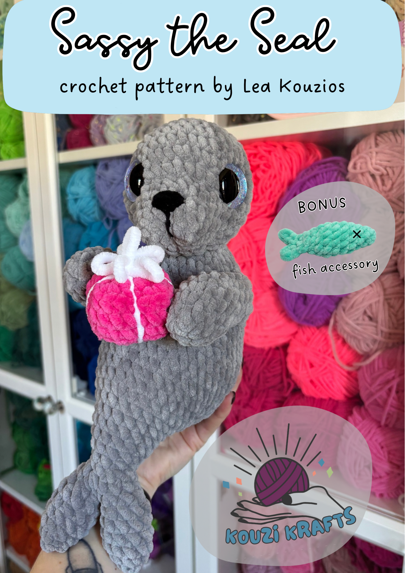 Sassy the Seal Crochet Pattern DIGITAL DOWNLOAD